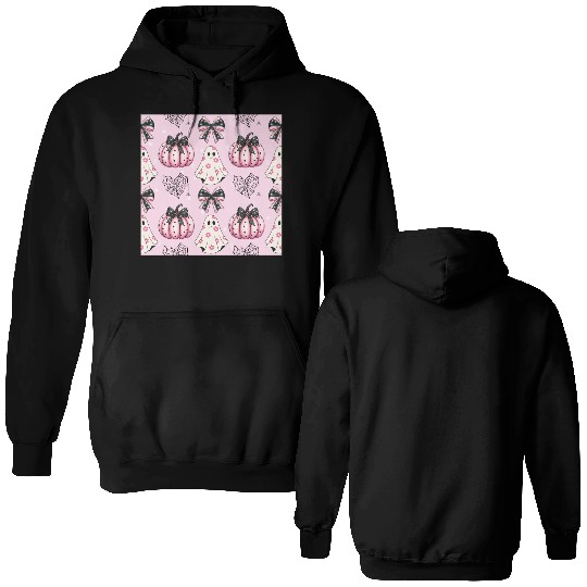 Cute Pink Halloween Pattern Double Sided Hoodies