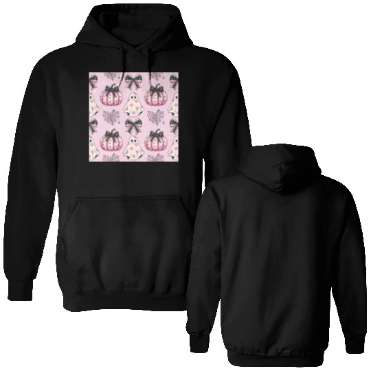 Cute Pink Halloween Pattern Double Sided Hoodies