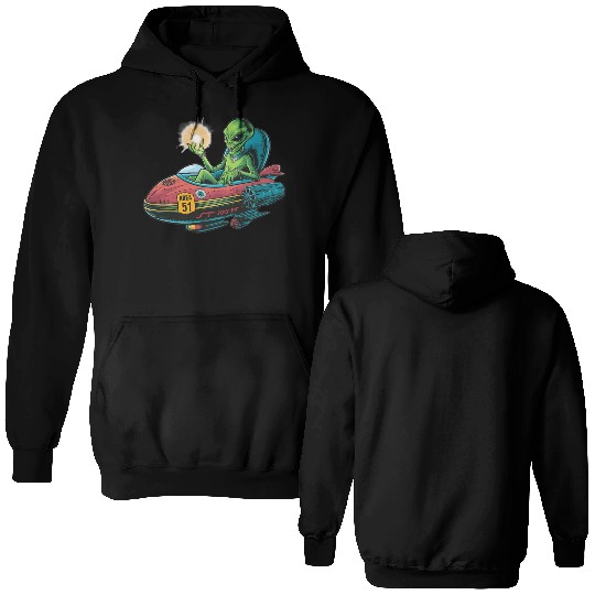 Alien in Area 51 Craft Double Sided Hoodies