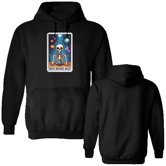 Tarot Card Collection - Death Before Decaf Double Sided Hoodies