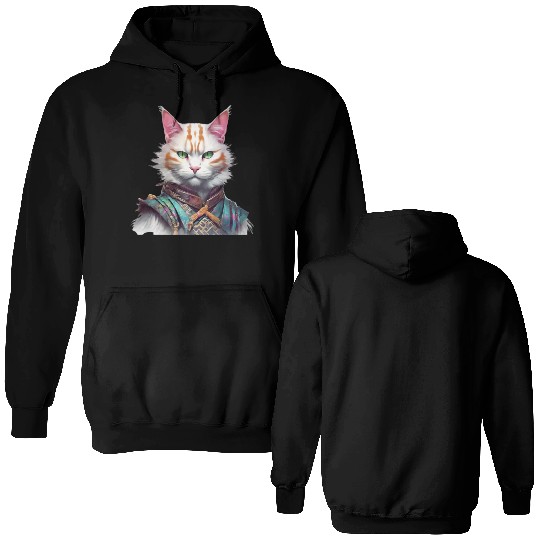 Samurai Cat Guardian Double Sided Hoodies