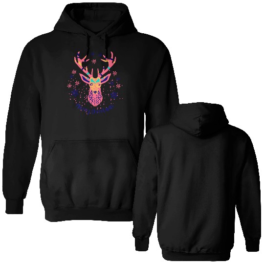 Happy Christmas Double Sided Hoodies