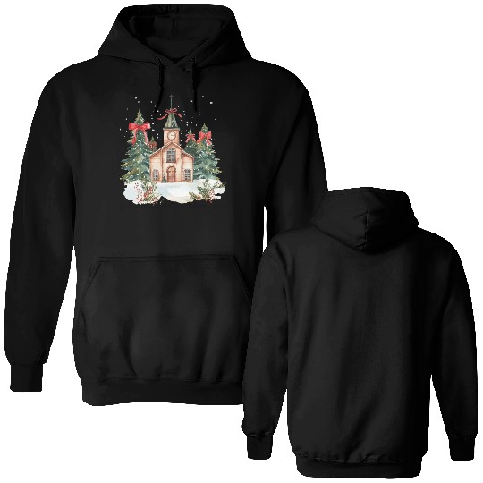 Oh Come Let Us Adore Him Funny Chrismas Jesus Double Sided Hoodies
