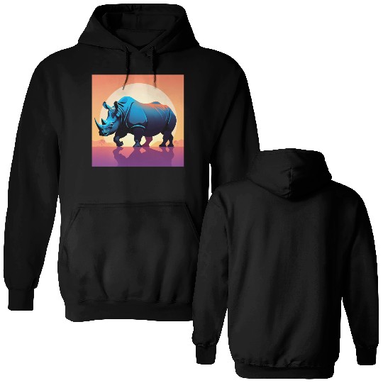 Rhinoceros - 01 Double Sided Hoodies