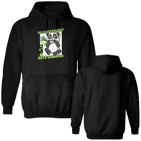 My Best Friend Eats Bamboo Panda Bear Friend Double Sided Hoodies