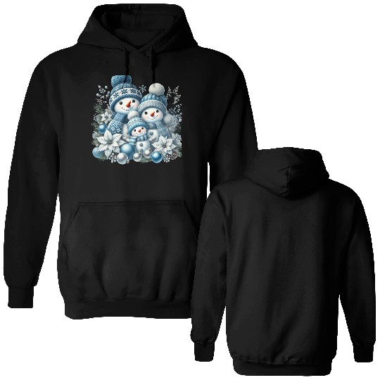 Snowman Christmas, Merry Christmas Double Sided Hoodies
