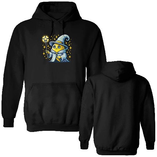 Cute Wizard Lemon with Magic Wand Double Sided Hoodies