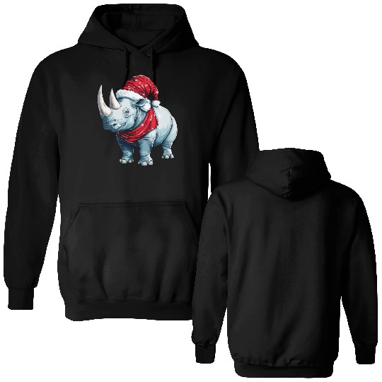 Rhinos Christmas Double Sided Hoodies