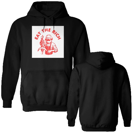 Eat the rich Karl Marx Eat Doner Kebab Rich Double Sided Hoodies