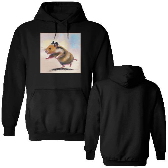 Running away hamster Double Sided Hoodies