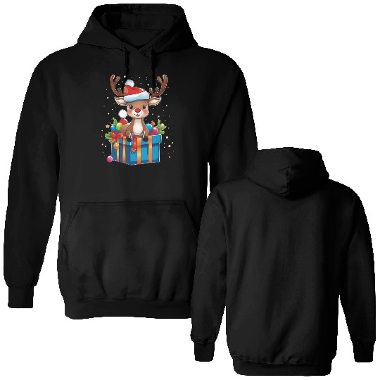 Reindeer Surprise Double Sided Hoodies