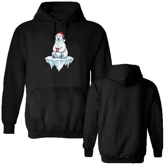 Cozy Polar Bear Christmas Double Sided Hoodies