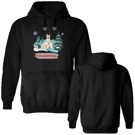 CREATE PEACEFUL SPACES Double Sided Hoodies