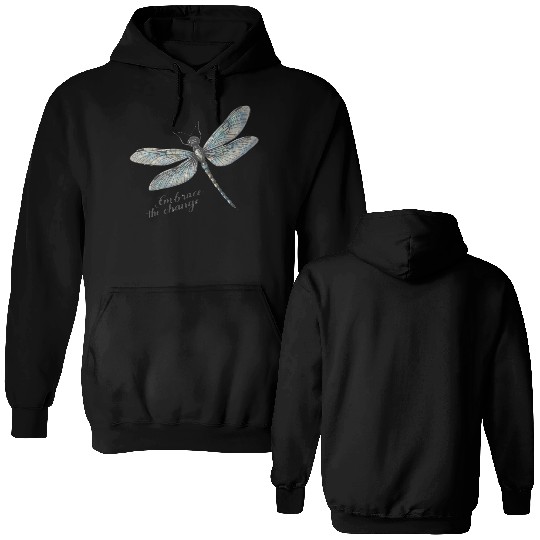 Embrace the Change Dragonfly Double Sided Hoodies