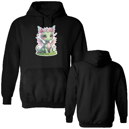 cute dragon (spring) Double Sided Hoodies
