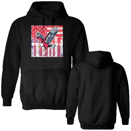 American Eagle Illustration Double Sided Hoodies
