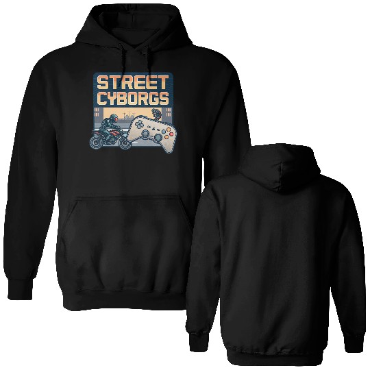 Street Cyborgs - Retro Video Game Double Sided Hoodies