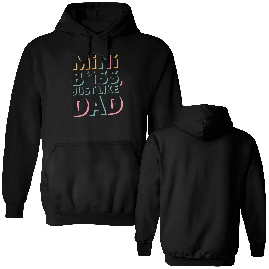 Mini Boss Just Like Dad – Father & Son Matching Double Sided Hoodies