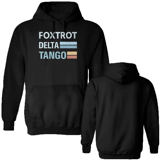 foxtrot delta tango Double Sided Hoodies