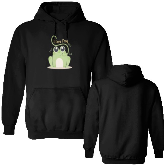 i love frog Double Sided Hoodies