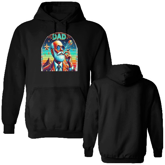 Dad: The One Who Helps Us Reach for the Stars Double Sided Hoodies