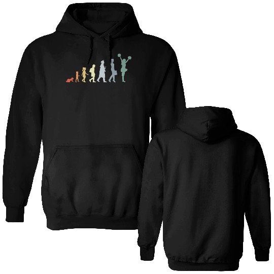 Vintage Cheerleader Evolution Double Sided Hoodies