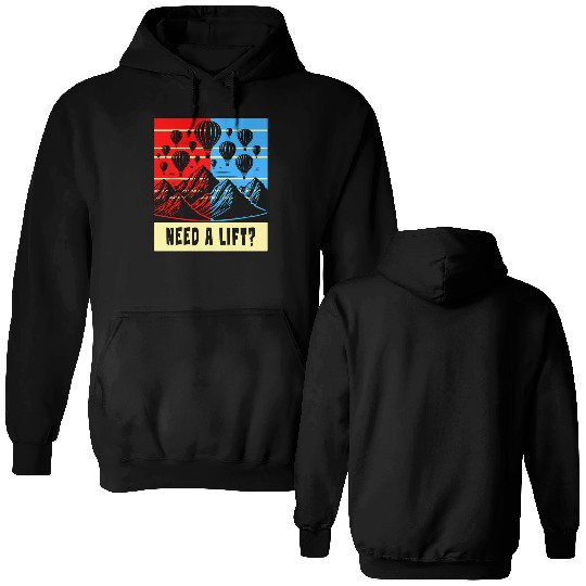 Hot Air Balloon Design Double Sided Hoodies