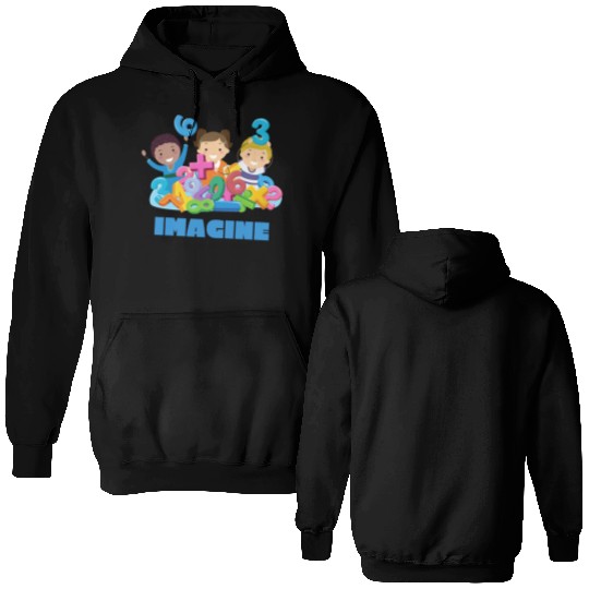 Imagine Math Fun – Colorful Kids Learning Design Double Sided Hoodies
