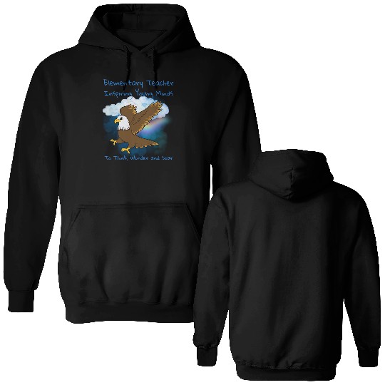 Elementary Teacher Inspiring Young Minds Double Sided Hoodies