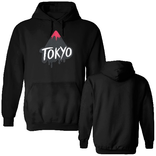 Tokyo Text Design Double Sided Hoodies