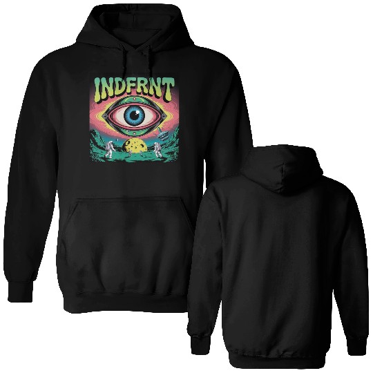 Psychedelic Space Eye – Trippy Cosmic Poster Art Double Sided Hoodies