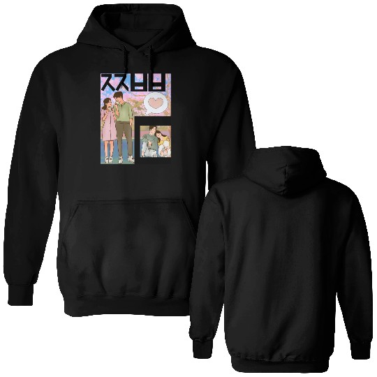 “Japanese Coffee Date Under Sakura Trees” Double Sided Hoodies