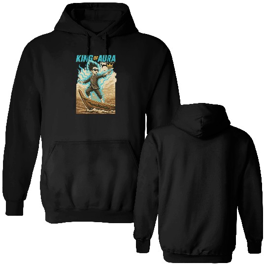 King of Aura, Pacu Jalur kid,Viral tiktok meme Double Sided Hoodies