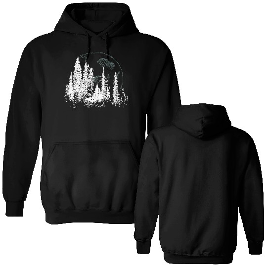Forest Moon – Lunar Light in the Wilderness Double Sided Hoodies