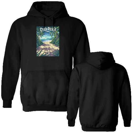 Costa Rica Tropical Paradise Adventure Beach Double Sided Hoodies