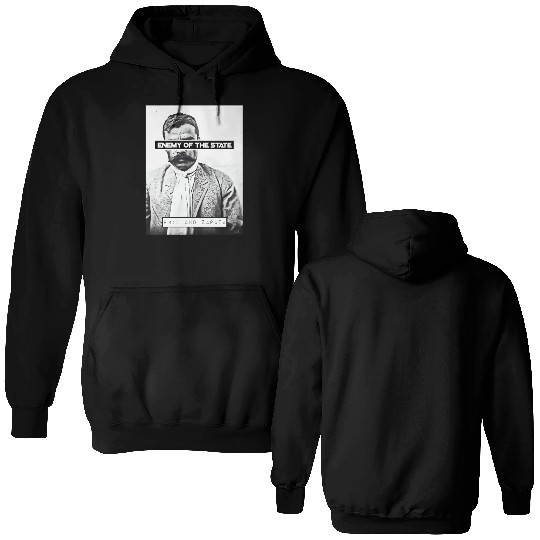 Emiliano Zapata (EOTS) (B&W) Double Sided Hoodies