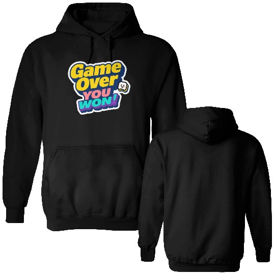 Game Over You Won Motivational Sticker Double Sided Hoodies