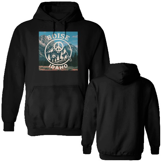 Boise, Idaho (B) Double Sided Hoodies