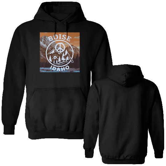 Boise, Idaho (O) Double Sided Hoodies