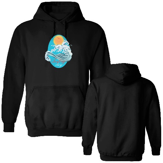 World Surfing Day Design Double Sided Hoodies