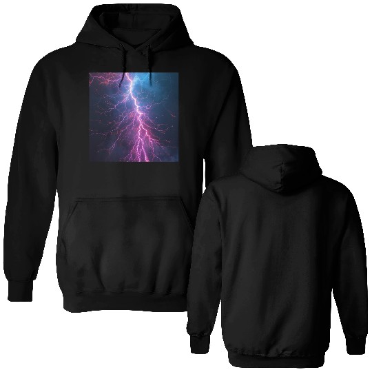 Electric Lightning Storm Double Sided Hoodies