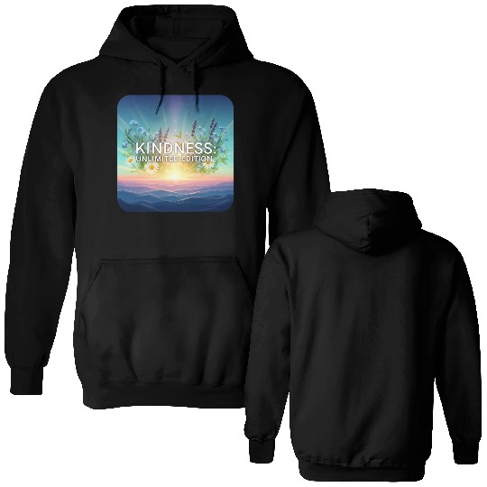 Sunrise Blooms of Kindness  Double Sided Hoodies