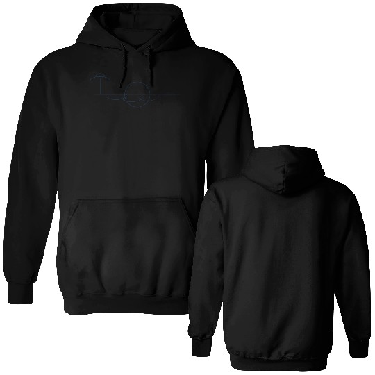 Sunset Over Ocean Abstract Design Double Sided Hoodies