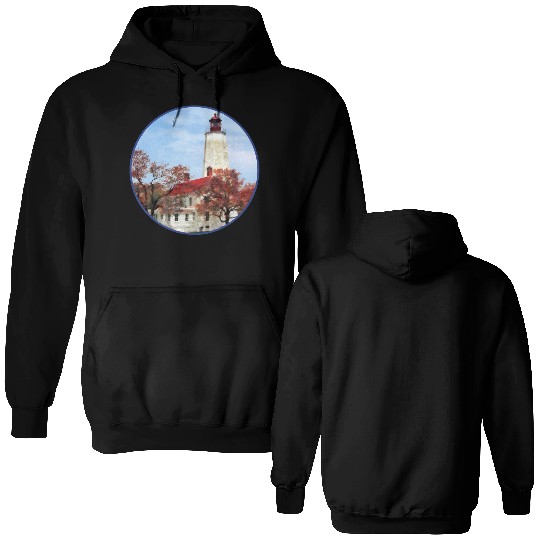 Lighthouse at Sandy Hook NJ Double Sided Hoodies