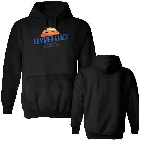 Summer Vibes in Paradise Design Double Sided Hoodies