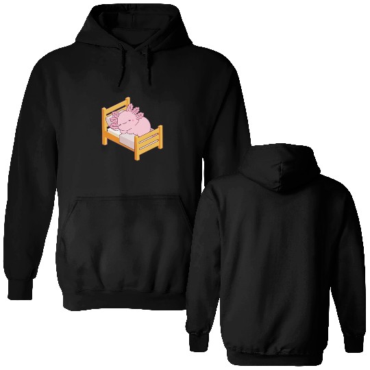 Cute Sleepy Dream axolotl Design Double Sided Hoodies