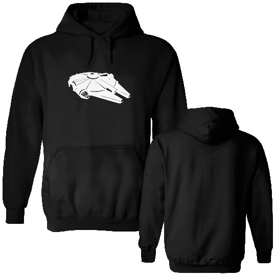 Millennium Falcon White Double Sided Hoodies