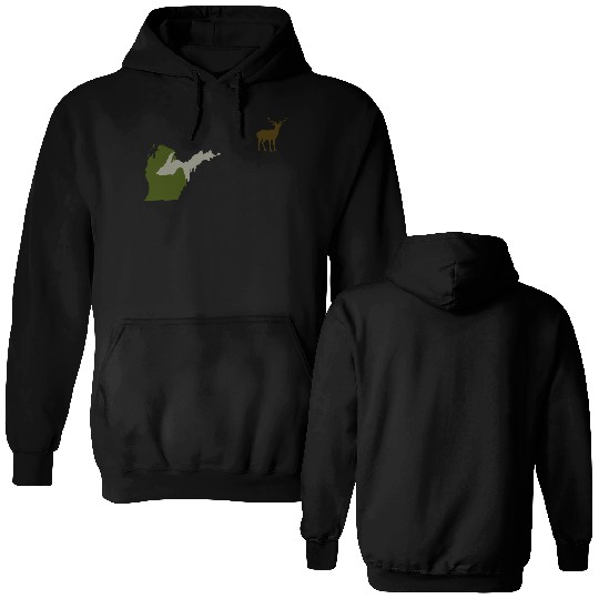 Funny Michigan Yooper Hunting Parody Deer Double Sided Hoodies