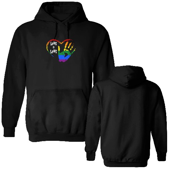 love is love Double Sided Hoodies