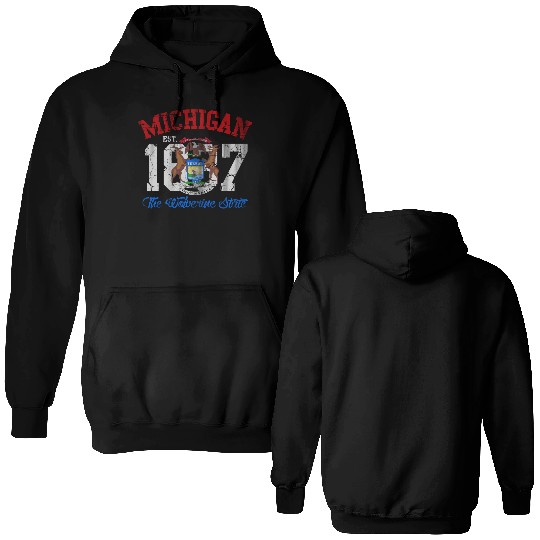 Michigan Wolverine State Double Sided Hoodies